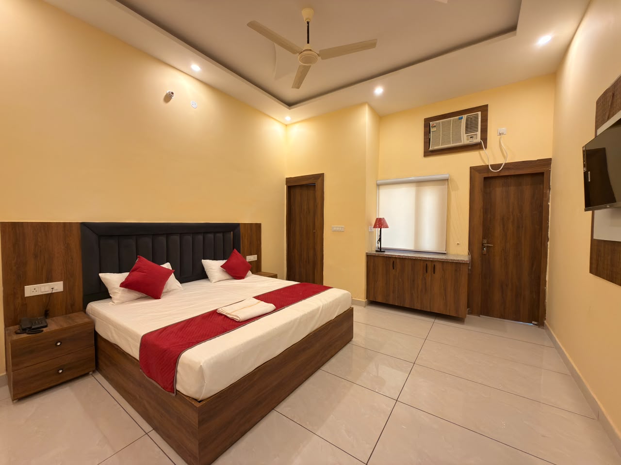 Guest room at Vedic Portico Hotel